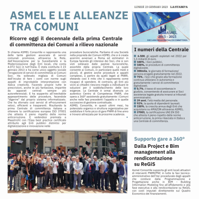 10 ANNI DI ASMEL CONSORTILE, SEMPRE DALLA PARTE DEI COMUNI 10 ANNI DI ASMEL CONSORTILE, SEMPRE DALLA PARTE DEI COMUNI